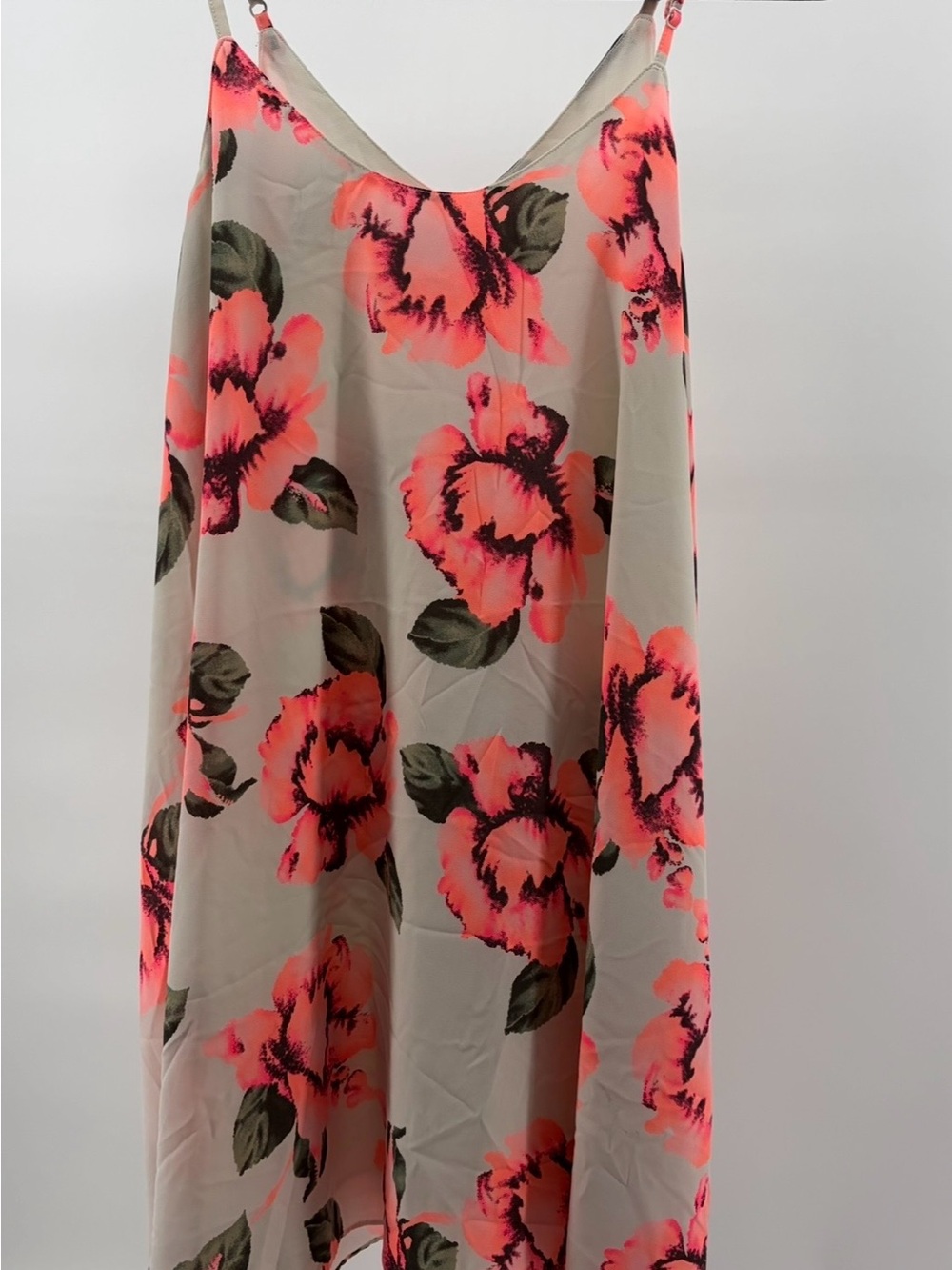 Buddy Love Women's Slip Like Spaghetti Strap Floral Mini Dress, Size Large